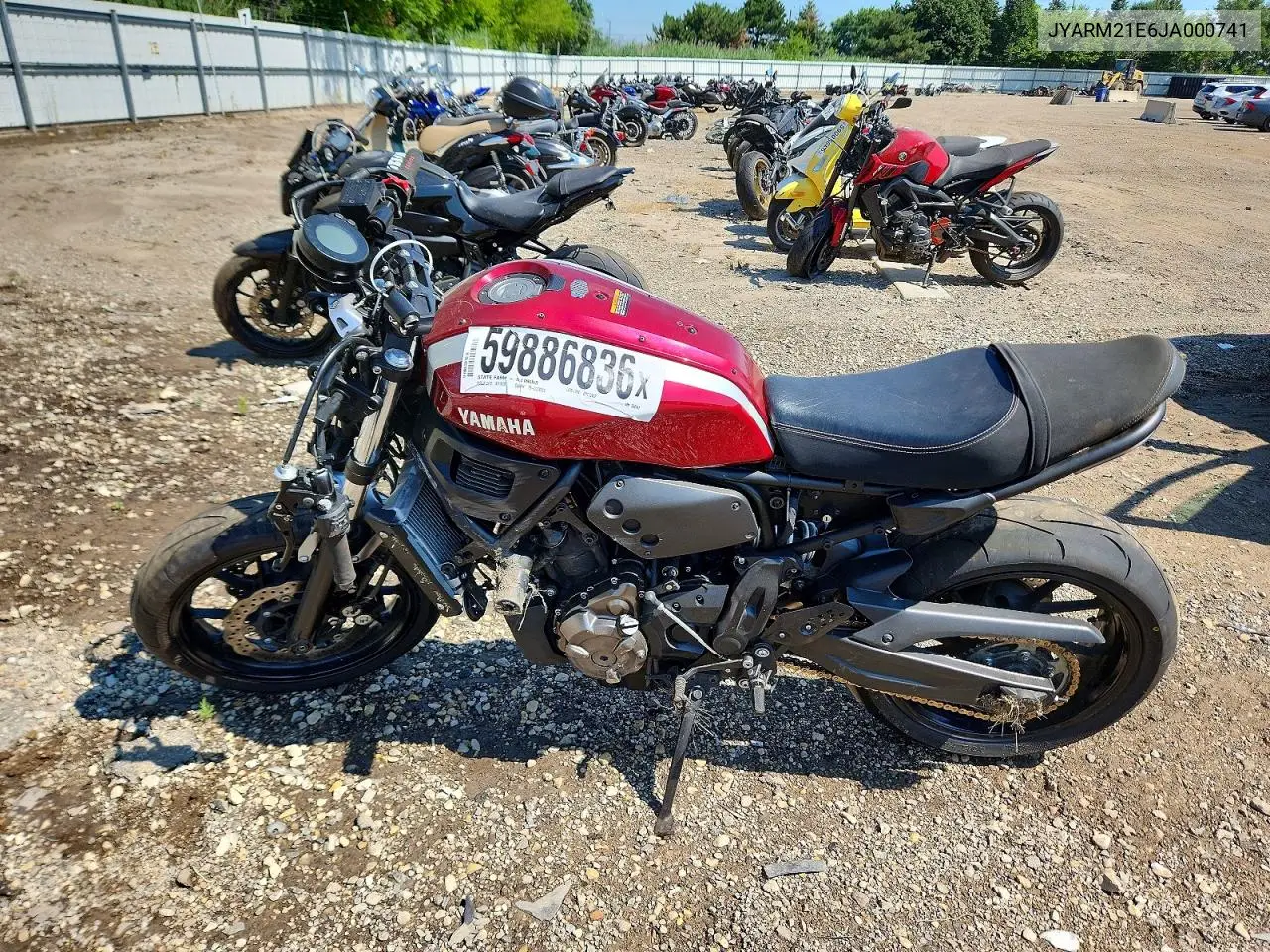 2018 Yamaha Xsr700Jr VIN: JYARM21E6JA000741 Lot: 59886836