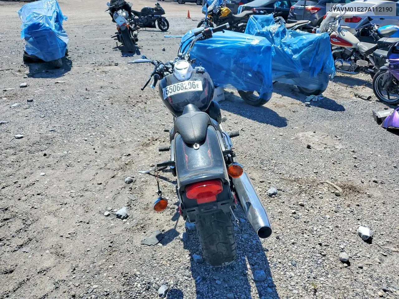 2007 Yamaha Xvs650 VIN: JYAVM01E27A112190 Lot: 55068206