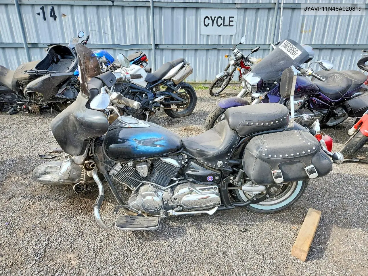 2008 Yamaha Xvs1100 A VIN: JYAVP11N48A020819 Lot: 58916406