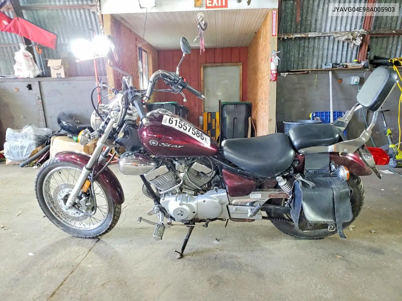 2008 Yamaha Xv250 VIN: JYAVG04E98A005903 Lot: 61557586