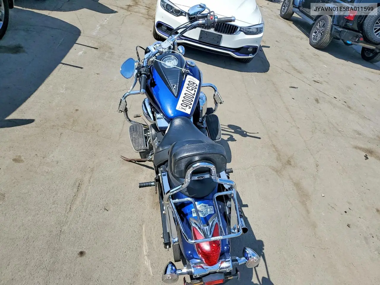 2011 Yamaha Xvs950 A VIN: JYAVN01E5BA011599 Lot: 60570006