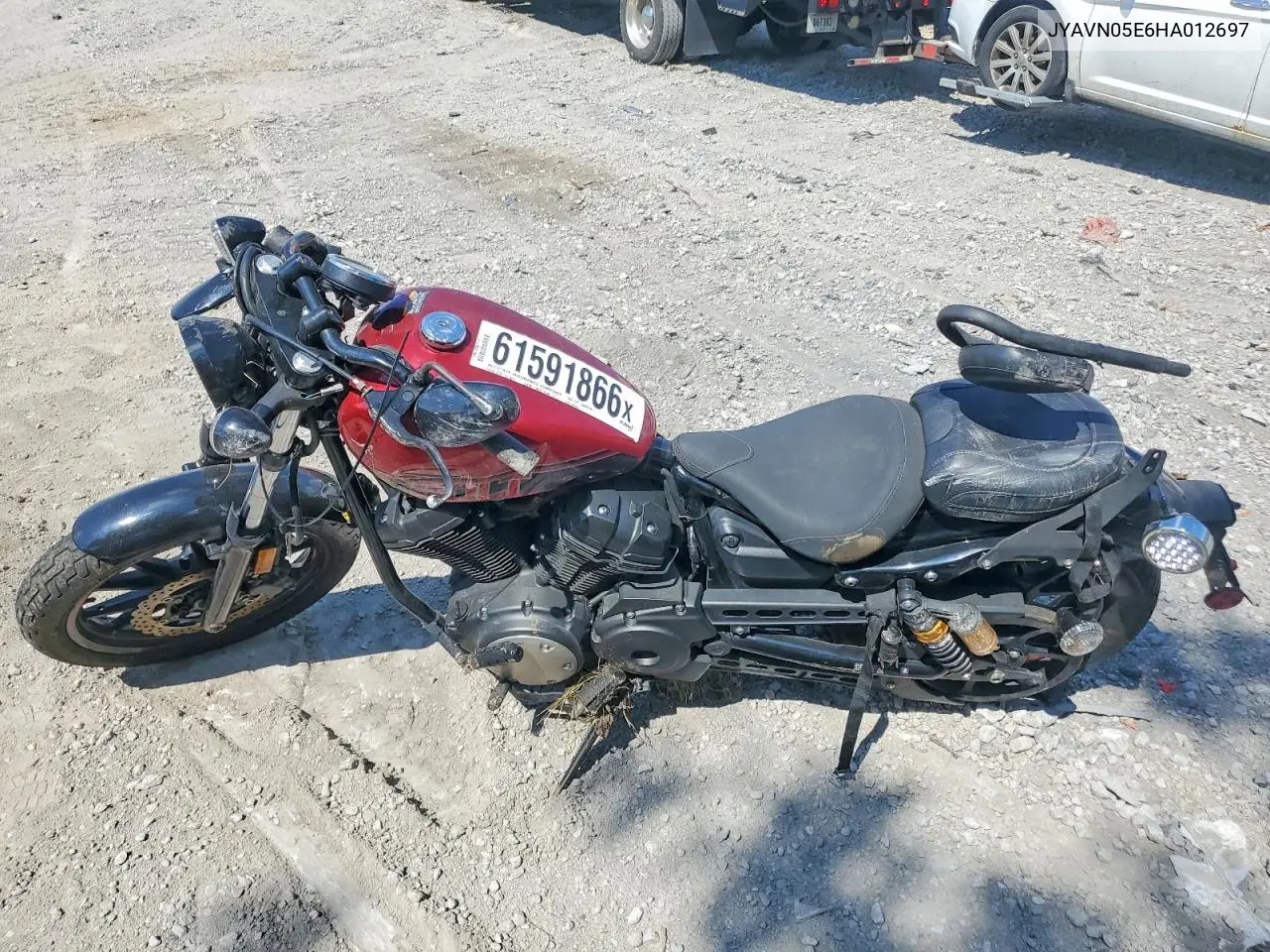 2017 Yamaha Xvs950 Cu VIN: JYAVN05E6HA012697 Lot: 61591866