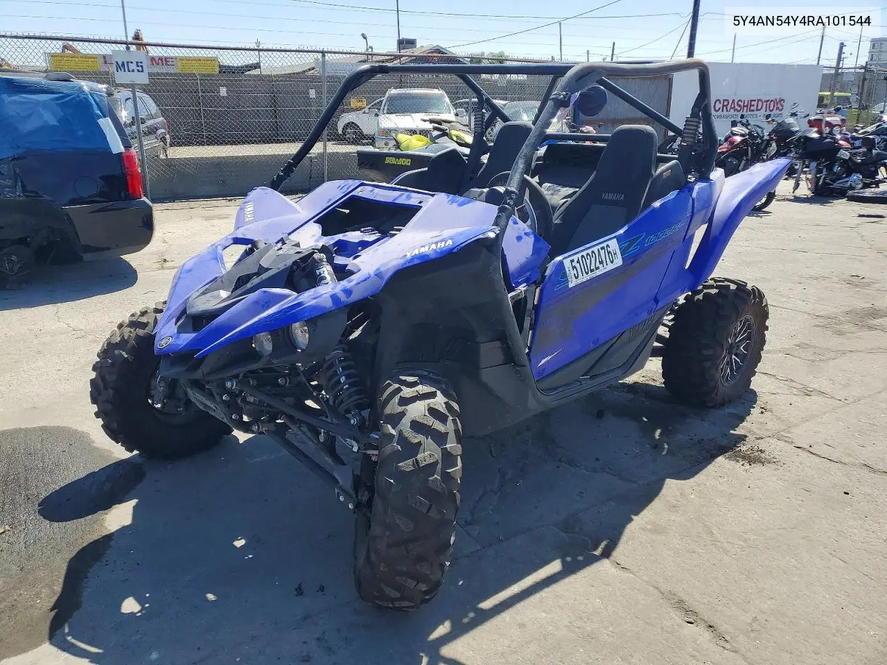 2024 Yamaha Yxz1000 VIN: 5Y4AN54Y4RA101544 Lot: 51022476