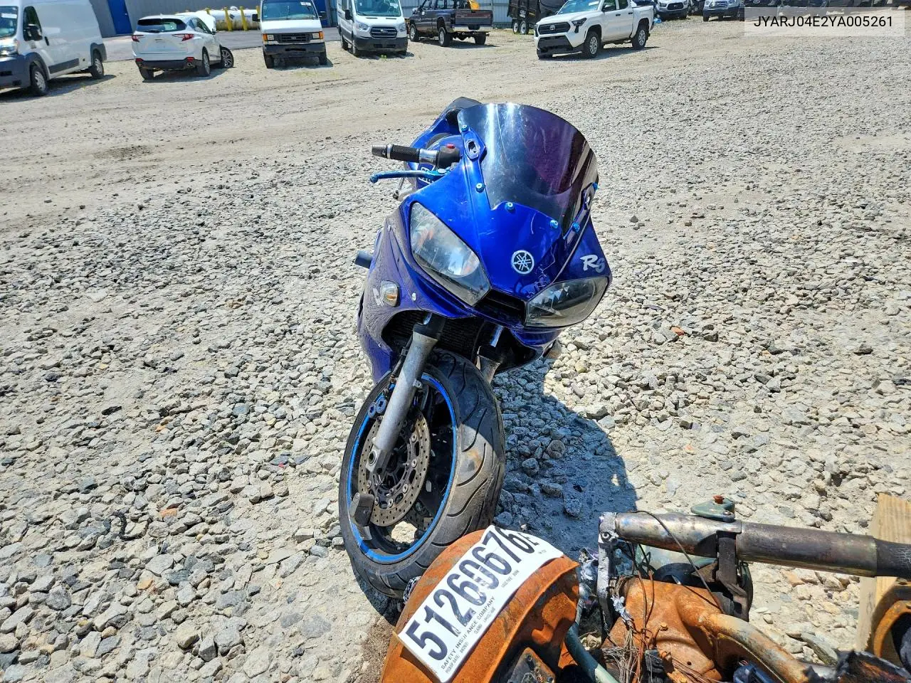 2000 Yamaha Yzfr6 L VIN: JYARJ04E2YA005261 Lot: 57129136