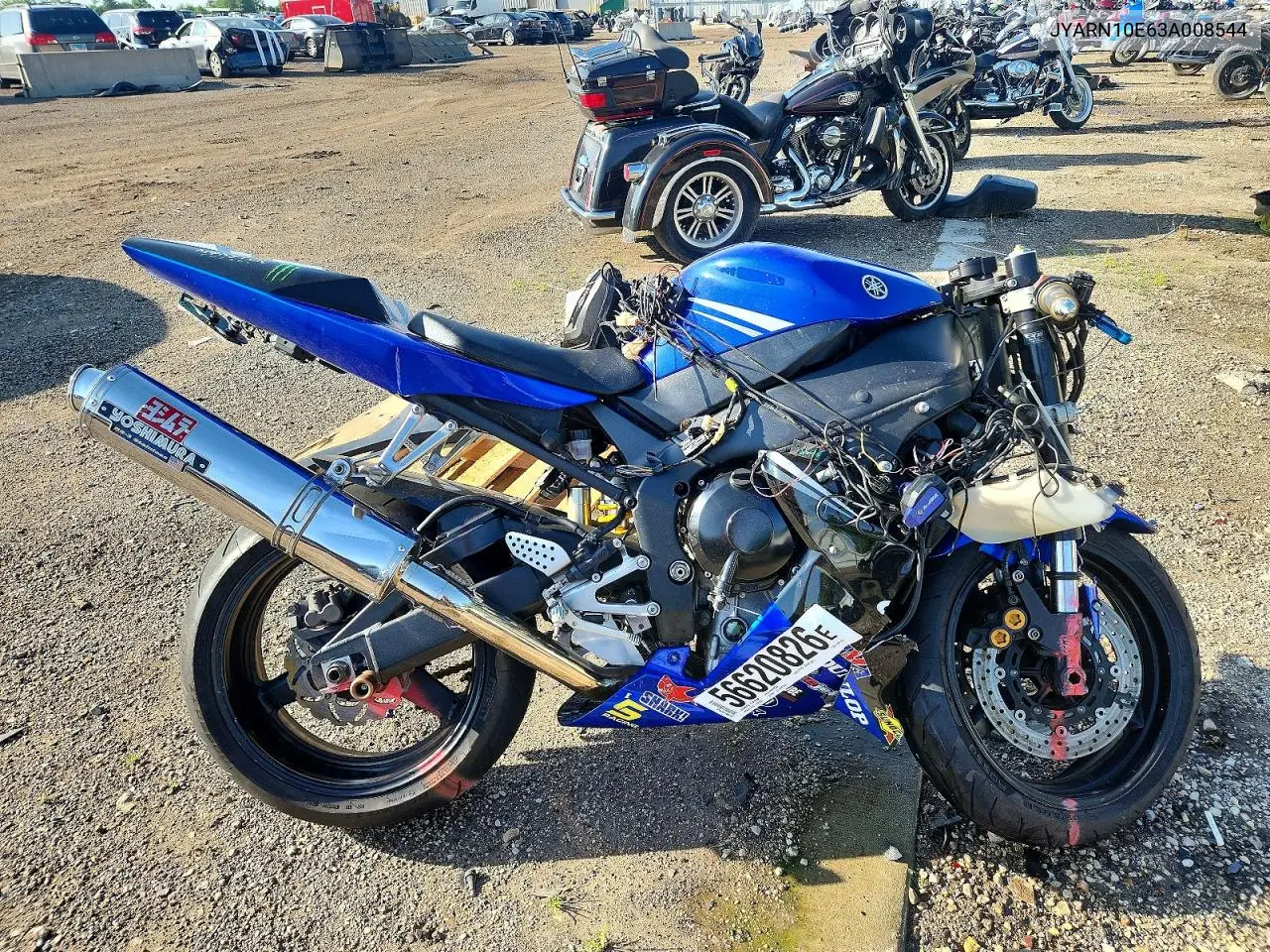 2003 Yamaha Yzfr1 VIN: JYARN10E63A008544 Lot: 56620826
