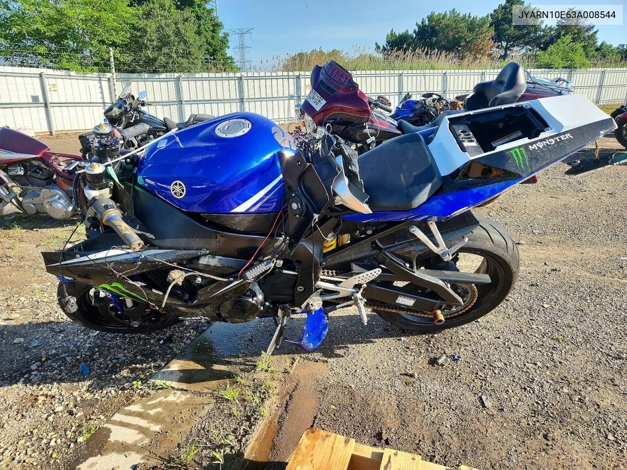 2003 Yamaha Yzfr1 VIN: JYARN10E63A008544 Lot: 56620826