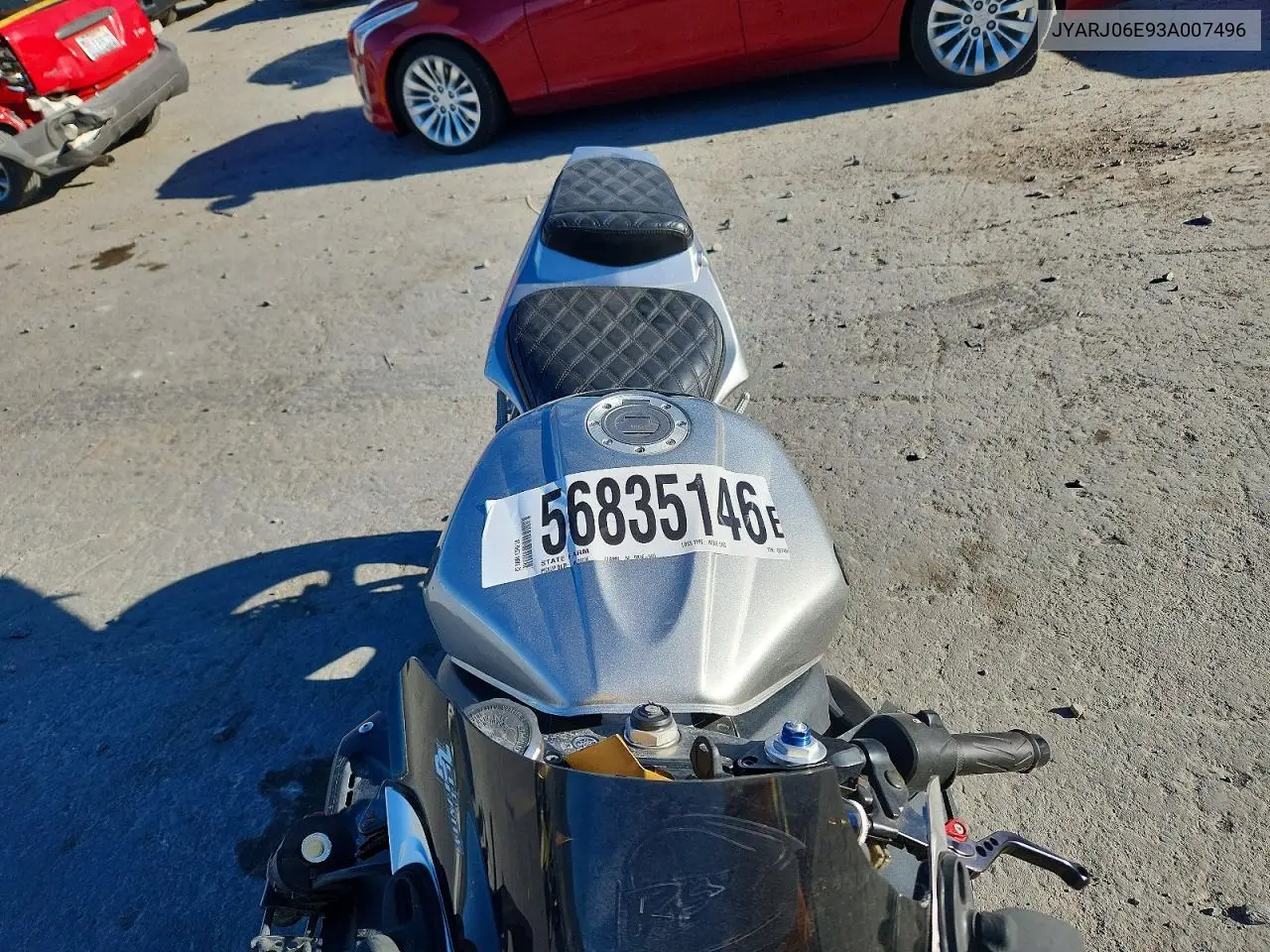 2003 Yamaha Yzfr6 L VIN: JYARJ06E93A007496 Lot: 56835146