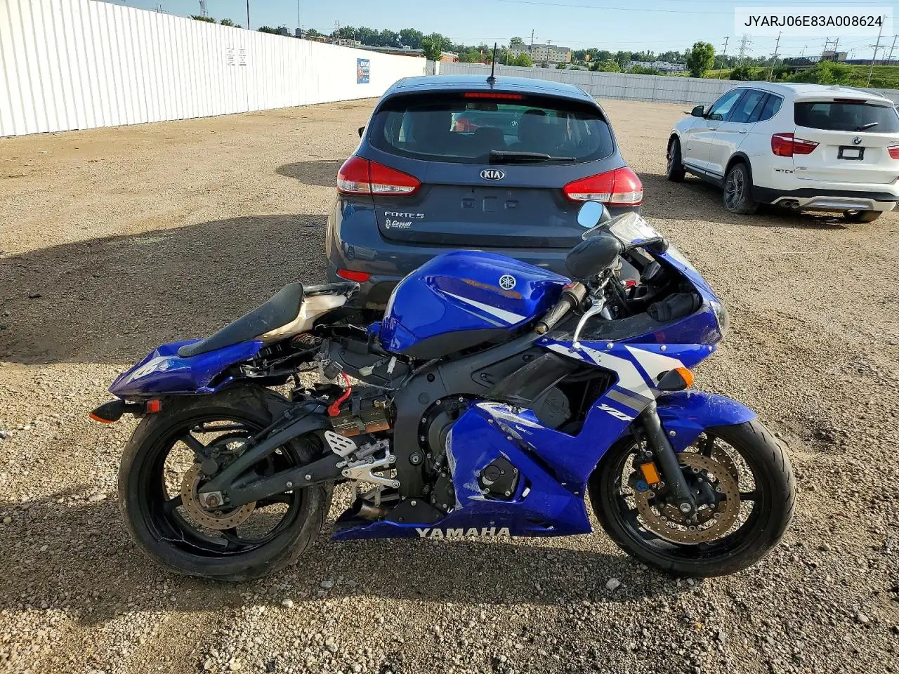 2003 Yamaha Yzfr6 L VIN: JYARJ06E83A008624 Lot: 58368826