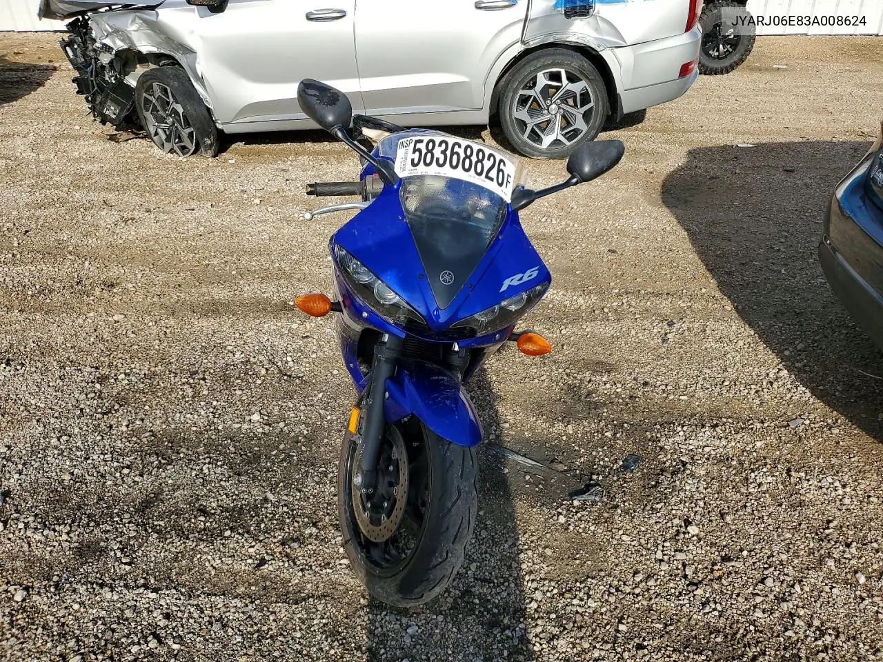 2003 Yamaha Yzfr6 L VIN: JYARJ06E83A008624 Lot: 58368826
