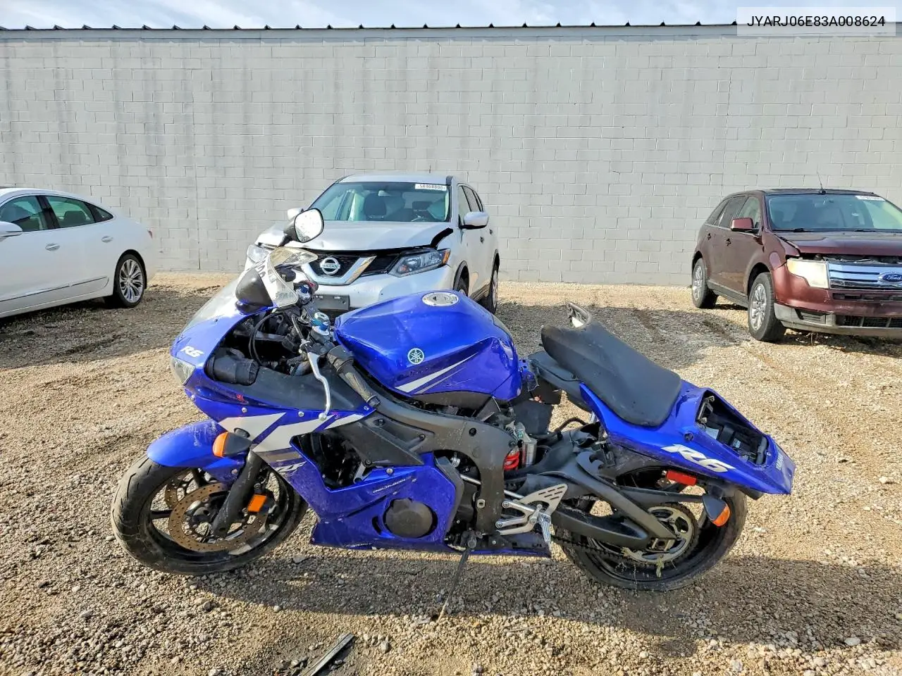 2003 Yamaha Yzfr6 L VIN: JYARJ06E83A008624 Lot: 58368826