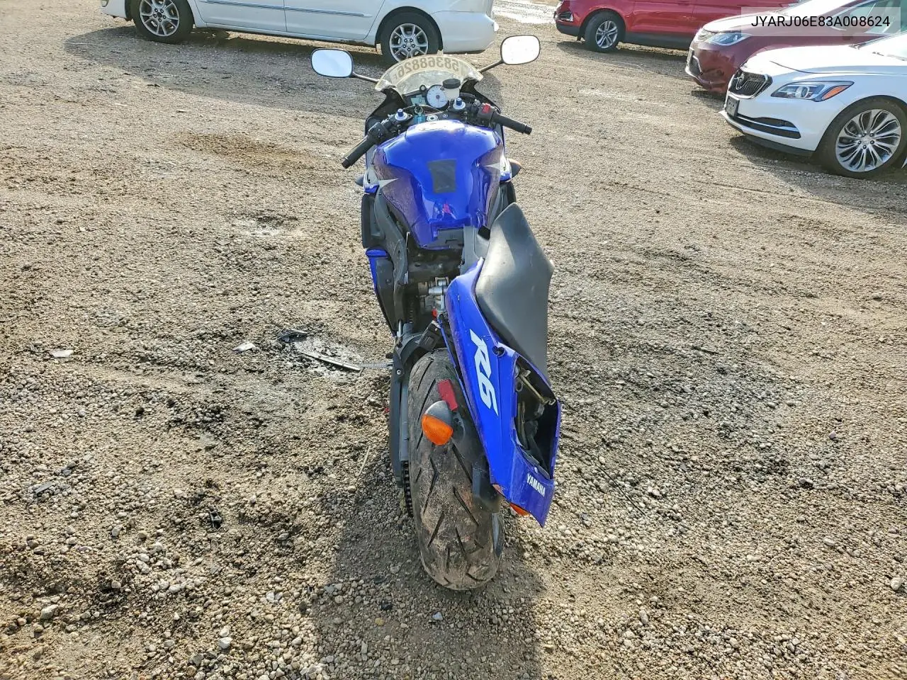 2003 Yamaha Yzfr6 L VIN: JYARJ06E83A008624 Lot: 58368826