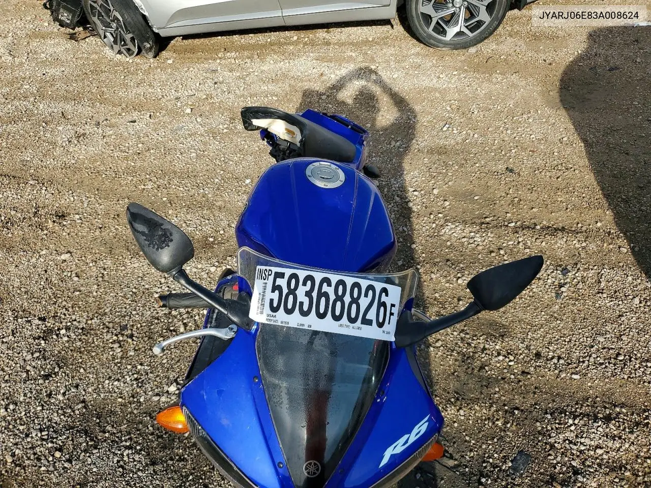 2003 Yamaha Yzfr6 L VIN: JYARJ06E83A008624 Lot: 58368826