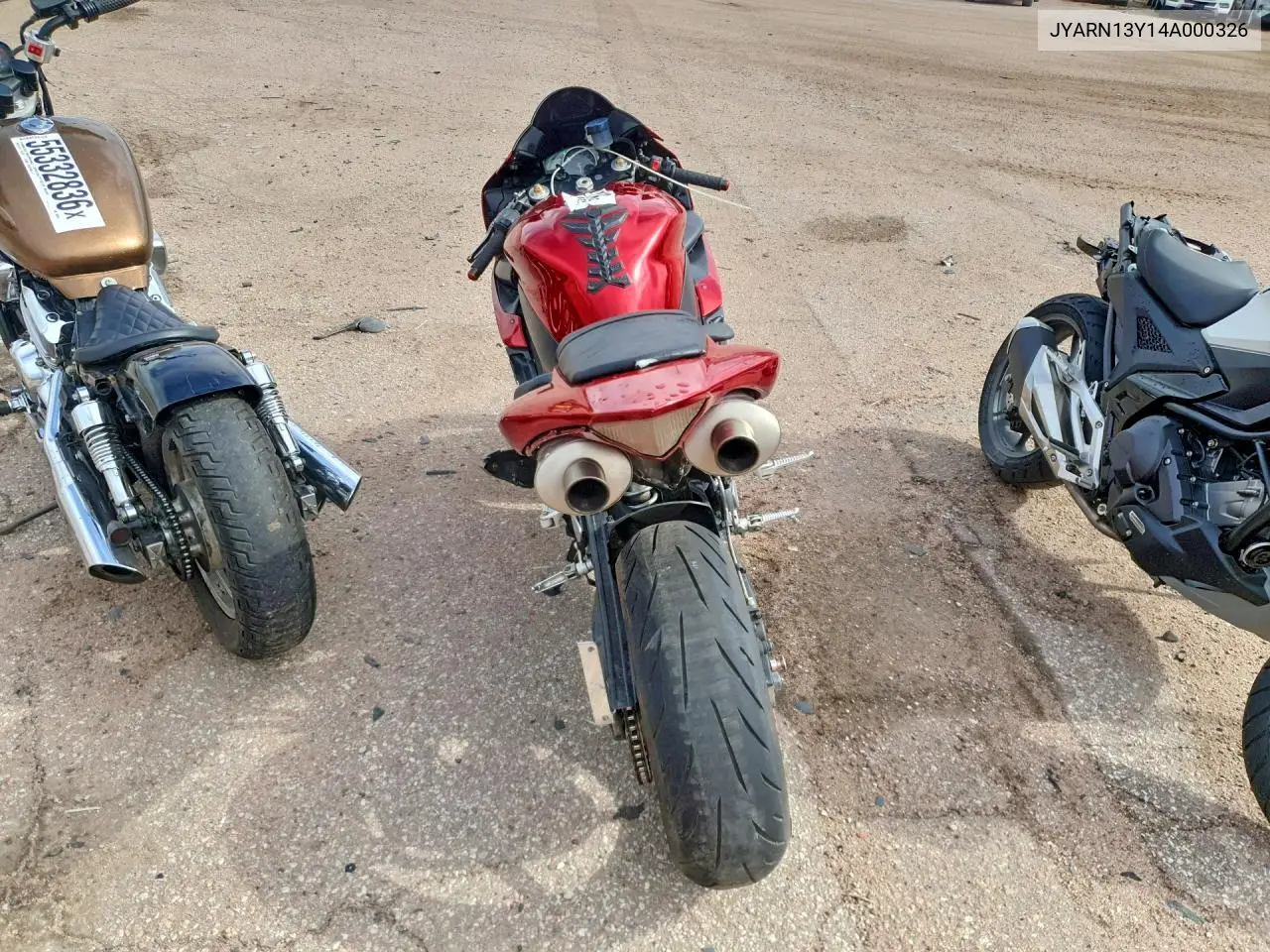 2004 Yamaha Yzfr1 C VIN: JYARN13Y14A000326 Lot: 54556416