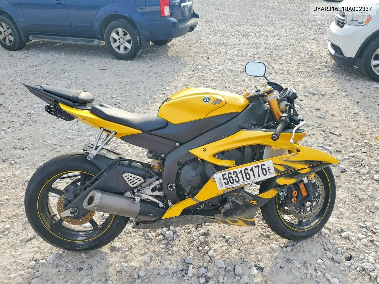 2008 Yamaha Yzfr6 VIN: JYARJ16E18A002337 Lot: 56316176