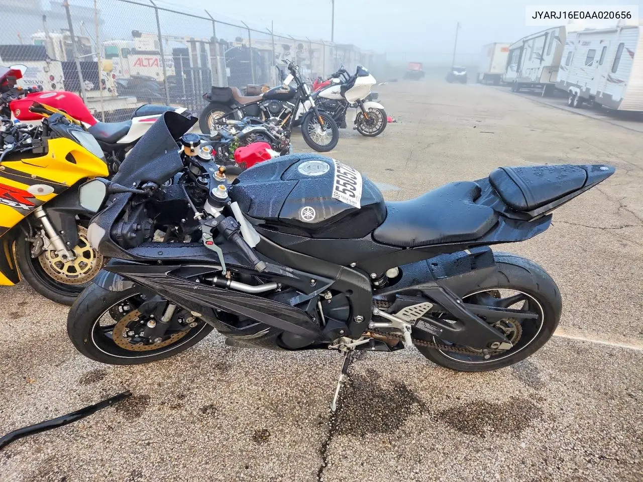 2010 Yamaha Yzfr6 VIN: JYARJ16E0AA020656 Lot: 55057226