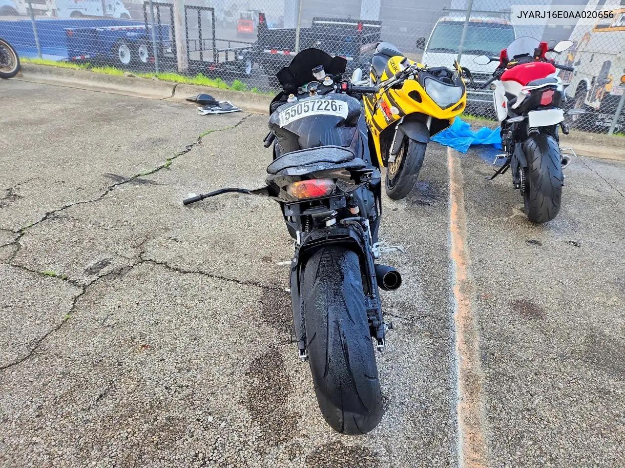 2010 Yamaha Yzfr6 VIN: JYARJ16E0AA020656 Lot: 55057226