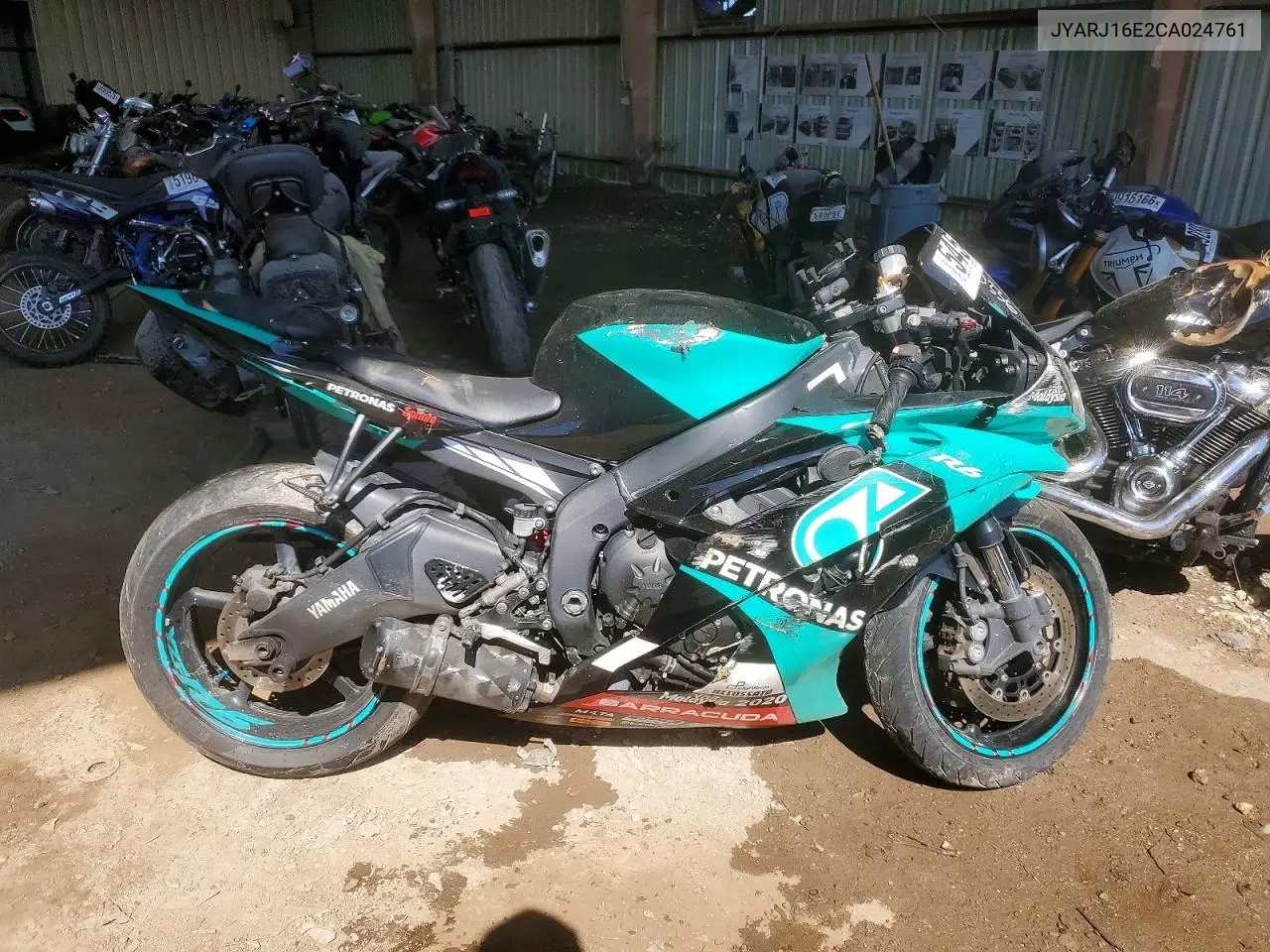 2012 Yamaha Yzfr6 VIN: JYARJ16E2CA024761 Lot: 54544026