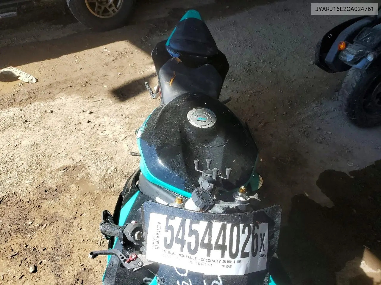 2012 Yamaha Yzfr6 VIN: JYARJ16E2CA024761 Lot: 54544026