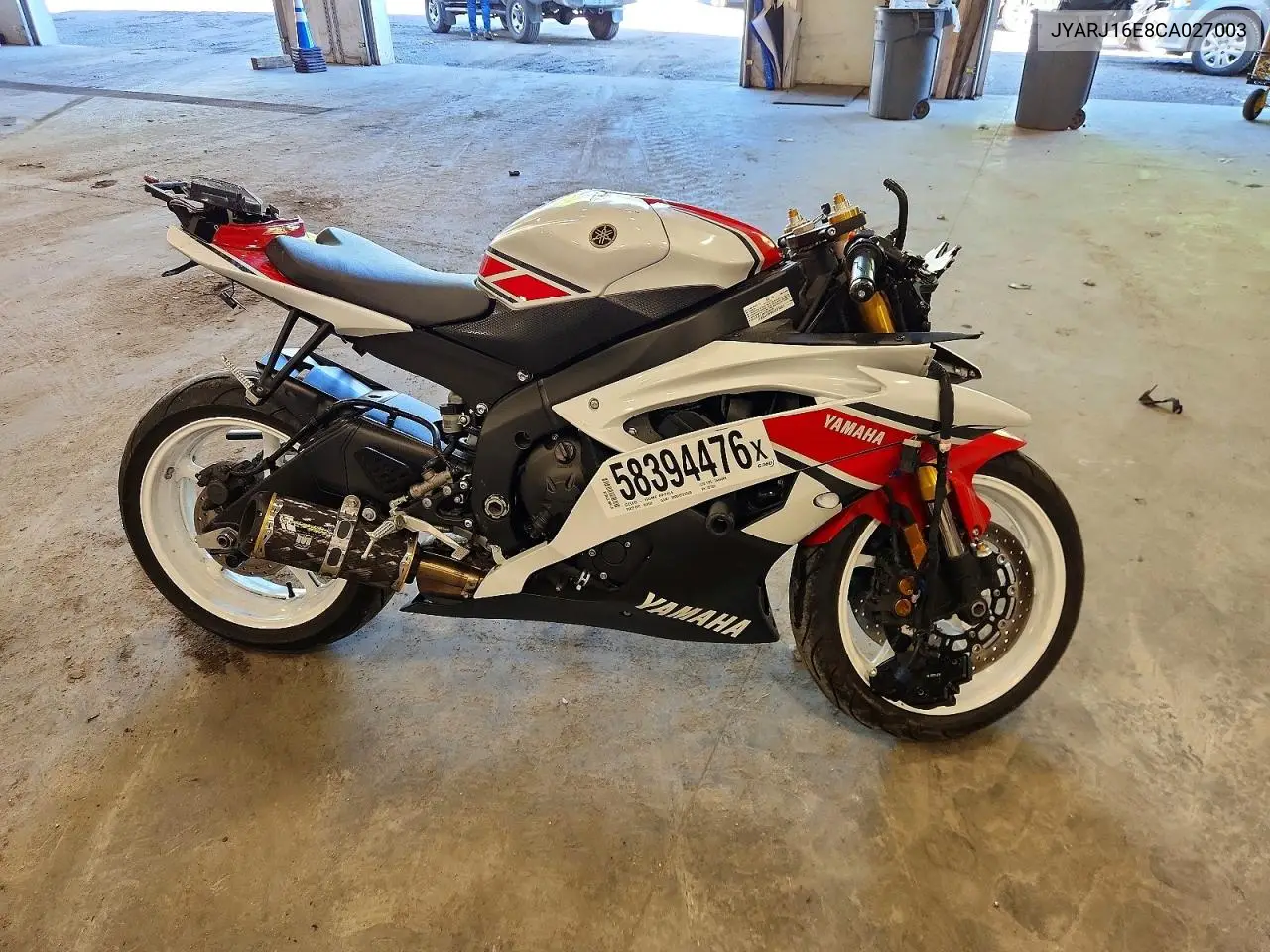 2012 Yamaha Yzfr6 VIN: JYARJ16E8CA027003 Lot: 58394476