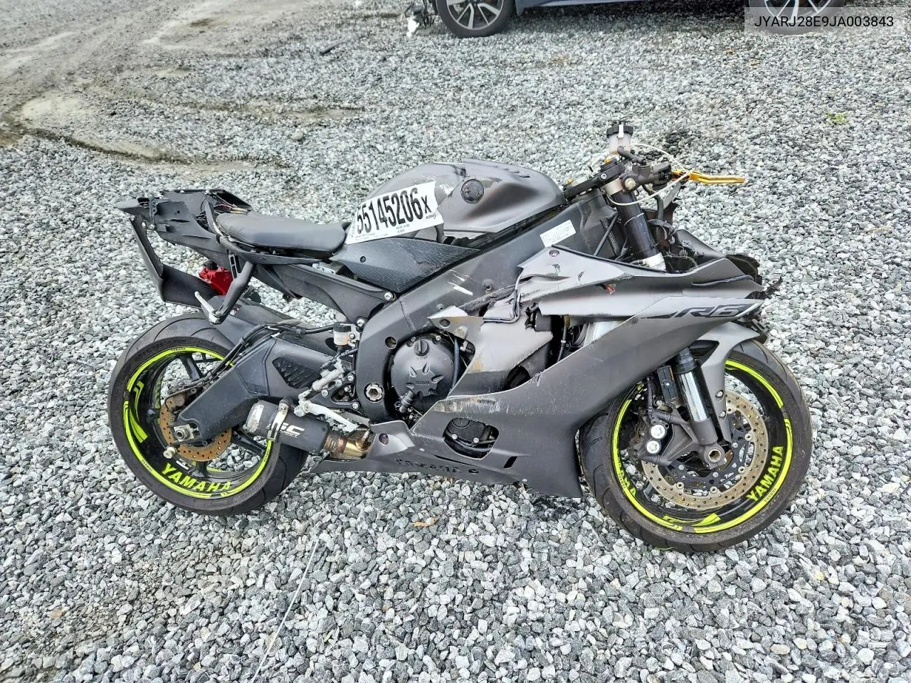2018 Yamaha Yzfr6 VIN: JYARJ28E9JA003843 Lot: 55145206