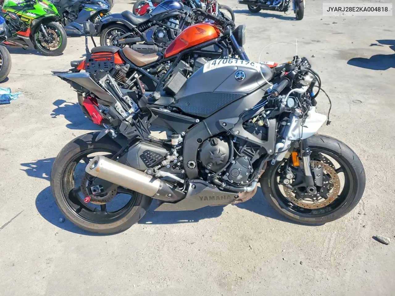2019 Yamaha Yzfr6 VIN: JYARJ28E2KA004818 Lot: 47061176