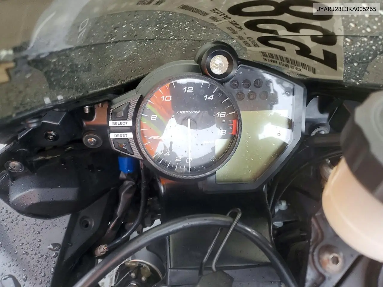 2019 Yamaha Yzfr6 VIN: JYARJ28E3KA005265 Lot: 53815646