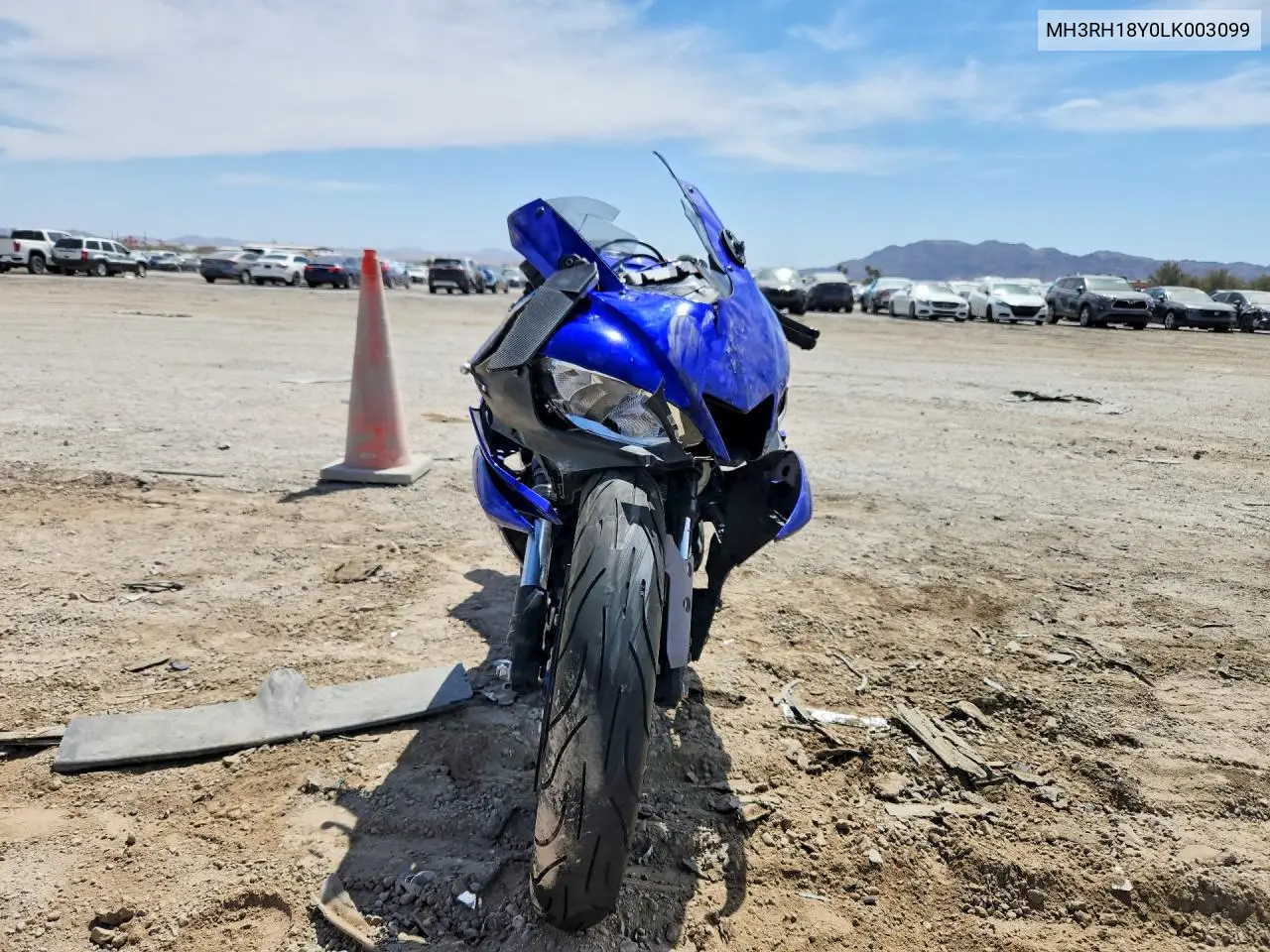2020 Yamaha Yzfr3 A VIN: MH3RH18Y0LK003099 Lot: 56807616