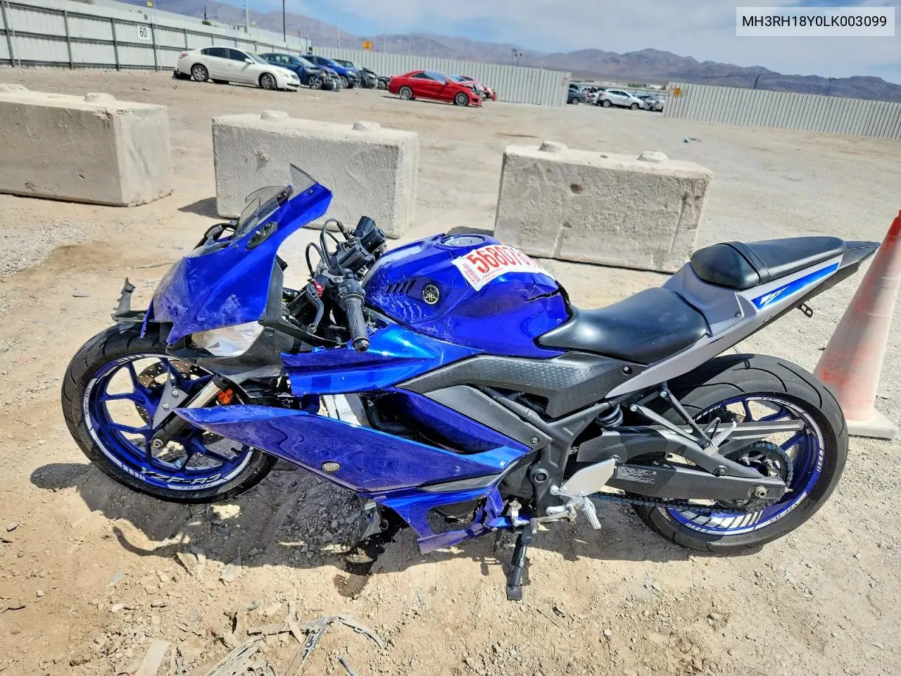 2020 Yamaha Yzfr3 A VIN: MH3RH18Y0LK003099 Lot: 56807616