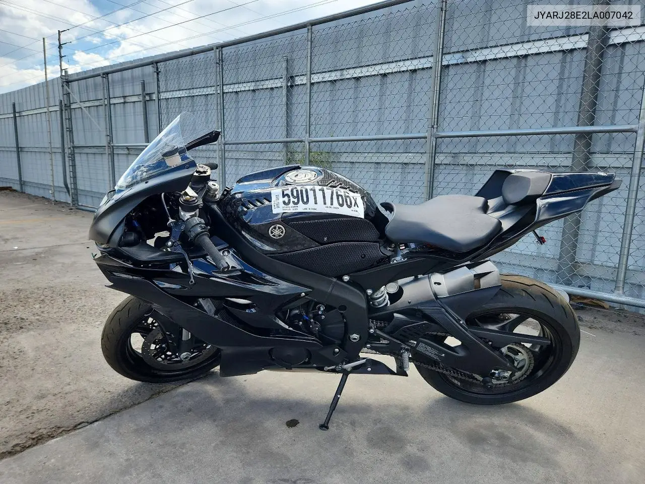 2020 Yamaha Yzfr6 VIN: JYARJ28E2LA007042 Lot: 59011766