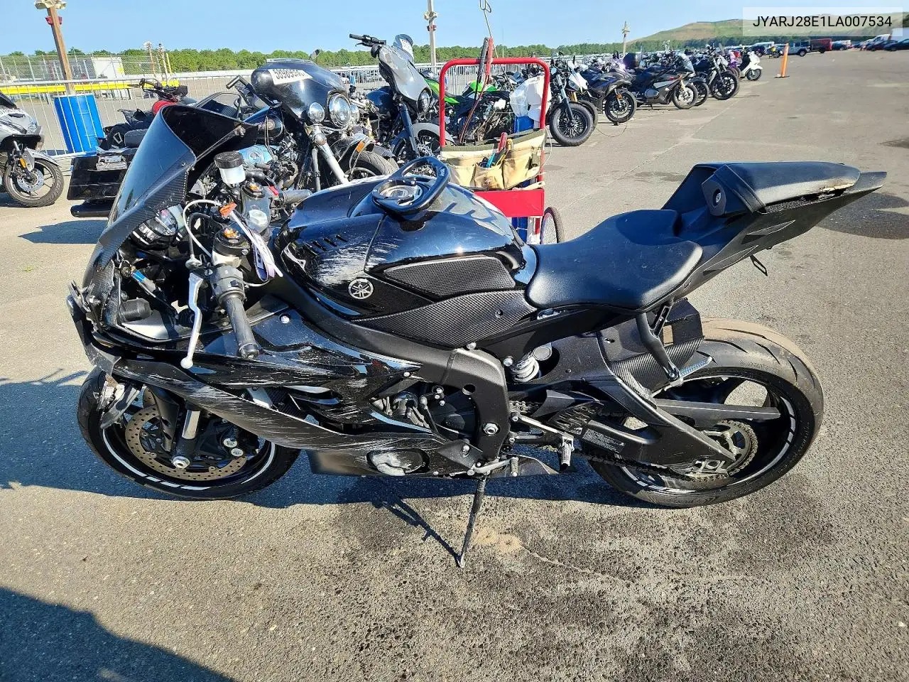 2020 Yamaha Yzf-R6 VIN: JYARJ28E1LA007534 Lot: 60942656