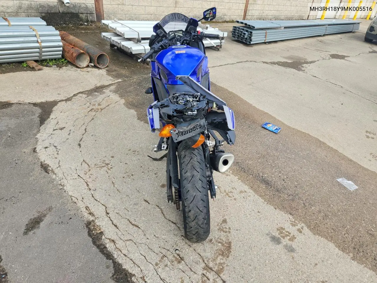 2021 Yamaha Yzfr3 A VIN: MH3RH18Y9MK005516 Lot: 57301066