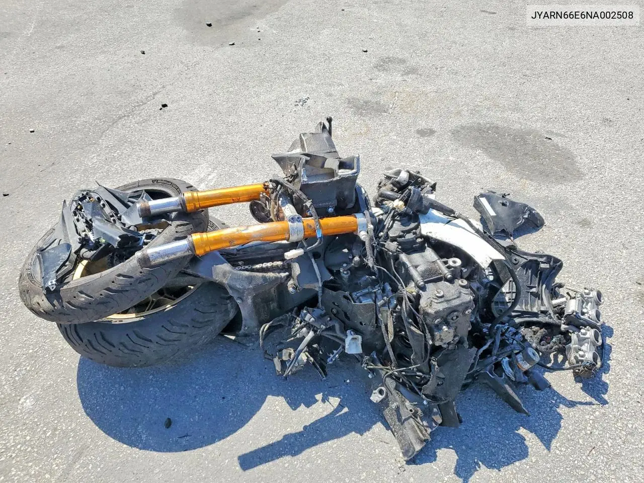 2022 Yamaha Yzfr1 VIN: JYARN66E6NA002508 Lot: 45727546