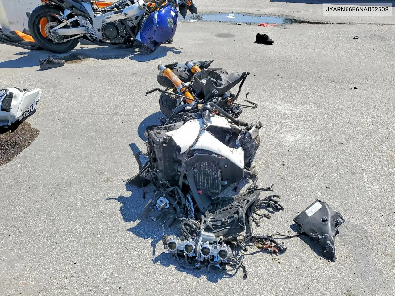 2022 Yamaha Yzfr1 VIN: JYARN66E6NA002508 Lot: 45727546