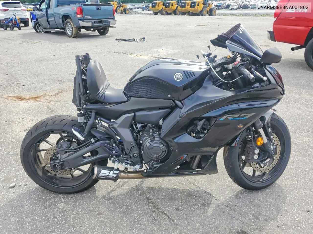 2022 Yamaha Yzfr7 VIN: JYARM38E3NA001802 Lot: 54921236