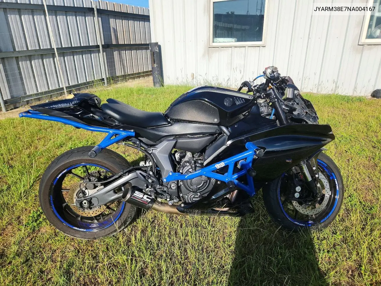 2022 Yamaha Yzfr7 VIN: JYARM38E7NA004167 Lot: 61693036