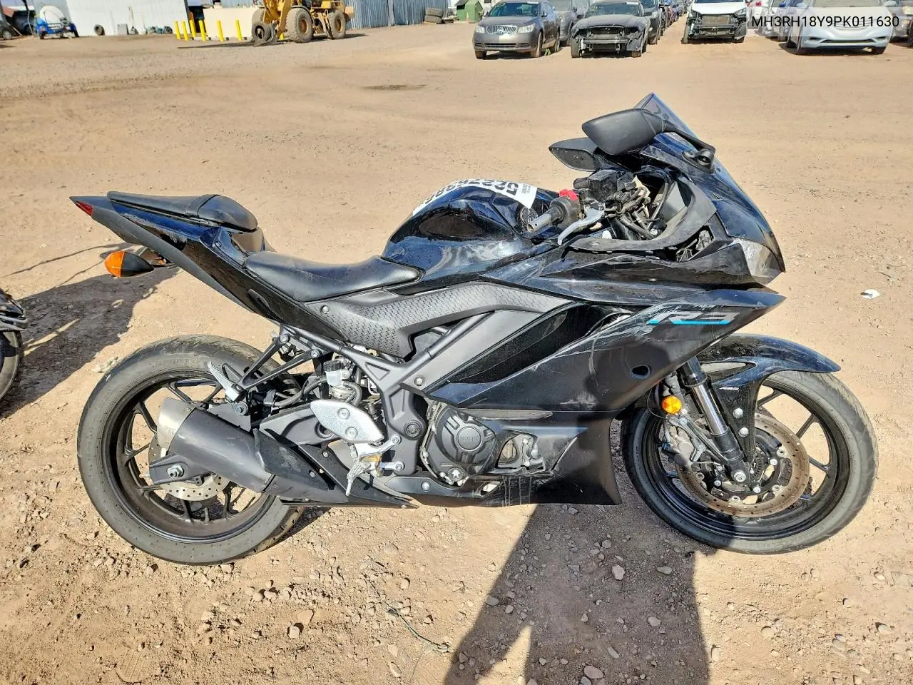 2023 Yamaha Yzfr3 A VIN: MH3RH18Y9PK011630 Lot: 52276386