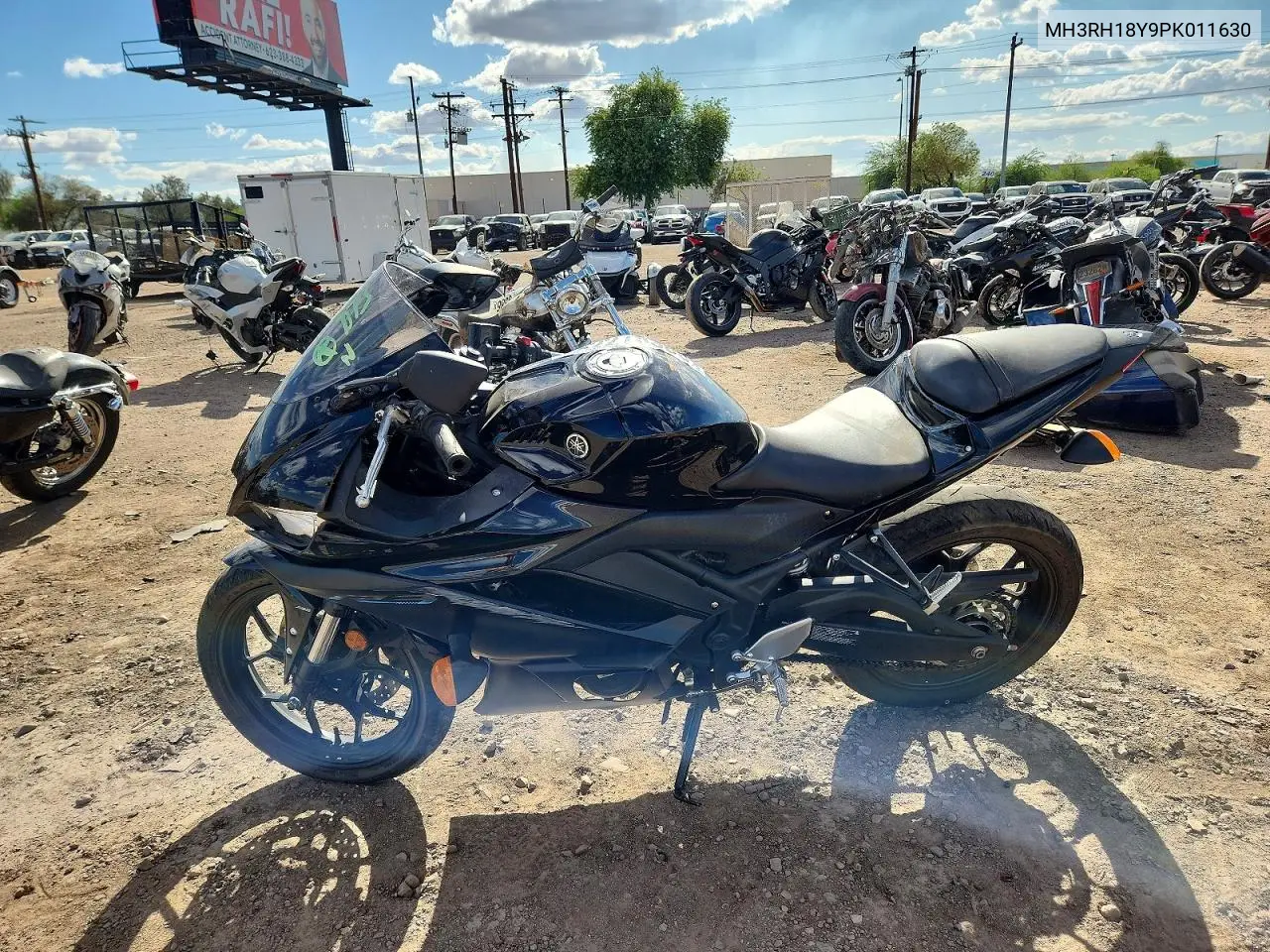 2023 Yamaha Yzfr3 A VIN: MH3RH18Y9PK011630 Lot: 52276386
