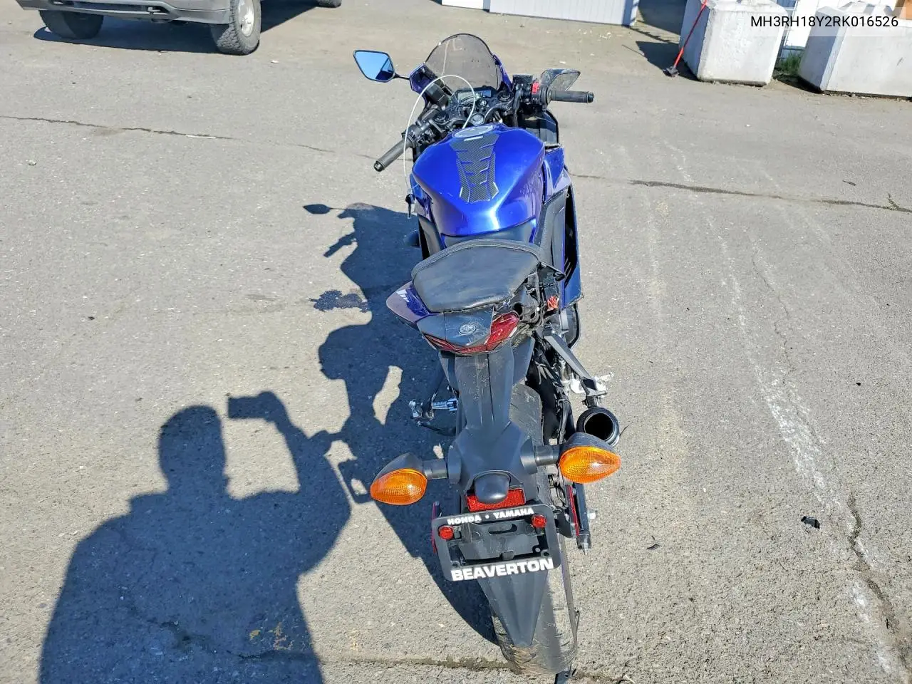 2024 Yamaha Yzfr3 A VIN: MH3RH18Y2RK016526 Lot: 51340446