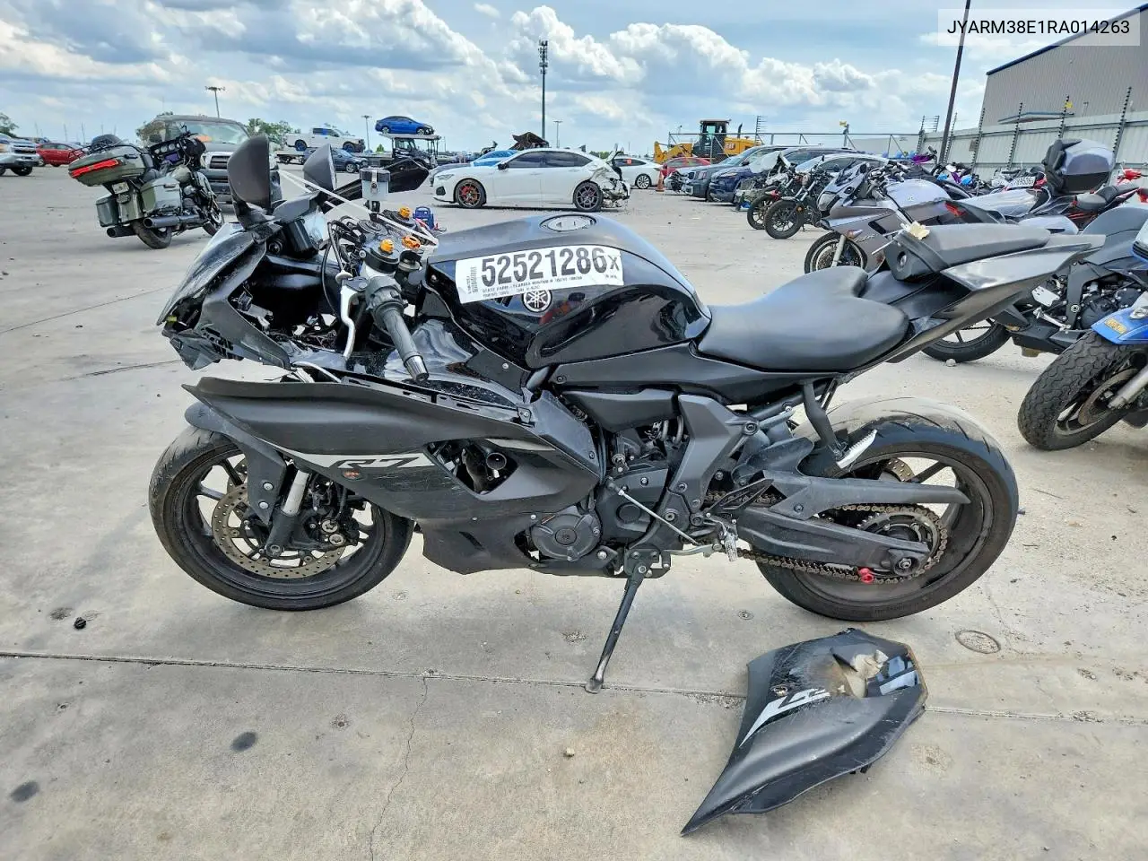 2024 Yamaha Yzfr7 VIN: JYARM38E1RA014263 Lot: 52521286