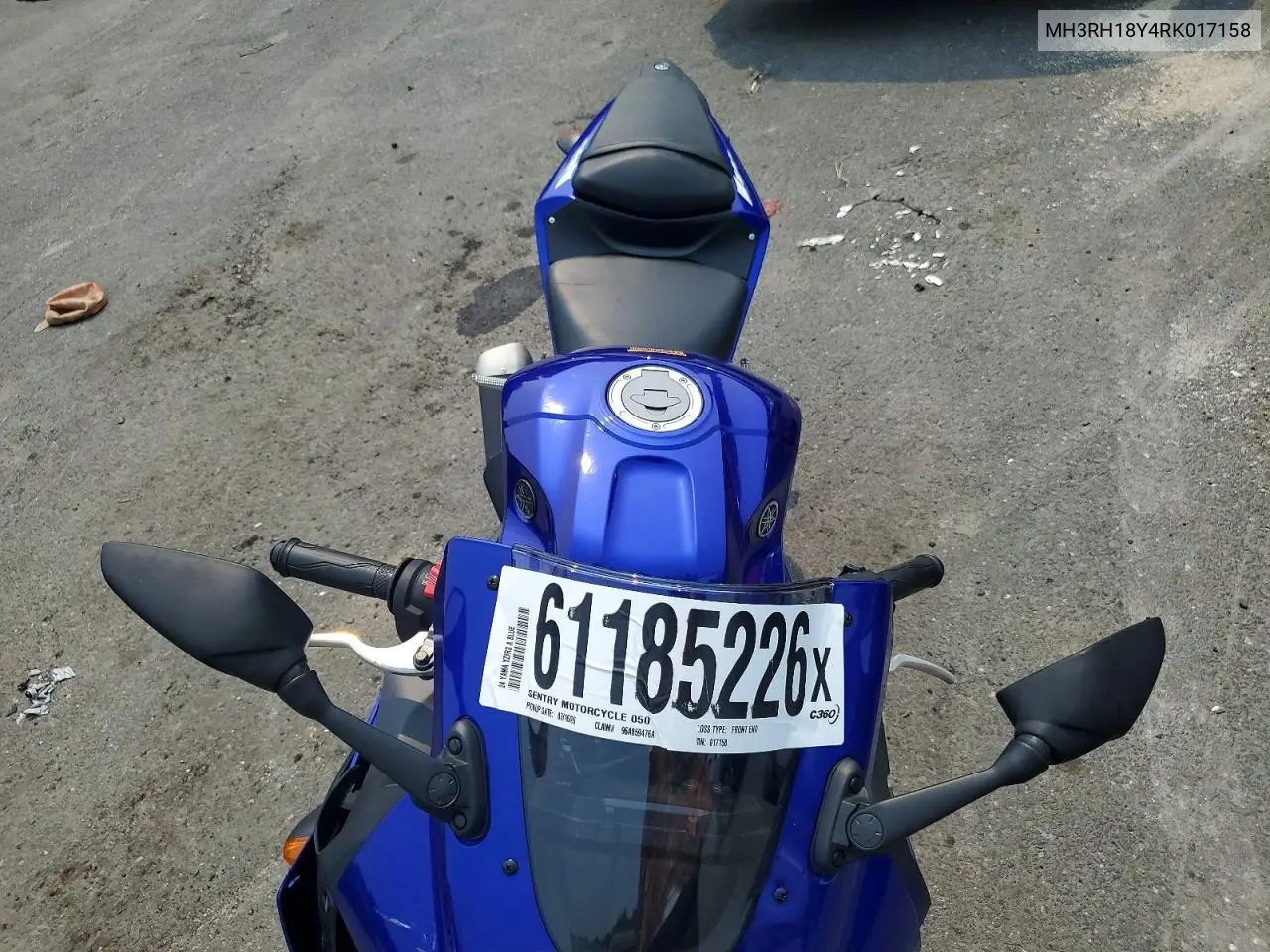 2024 Yamaha Yzfr3 A VIN: MH3RH18Y4RK017158 Lot: 61185226
