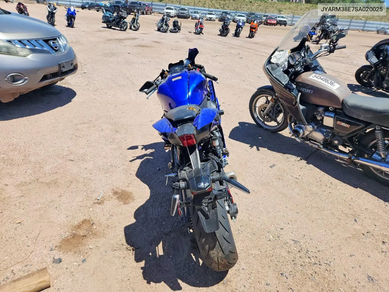 2025 Yamaha Yzfr7 VIN: JYARM38E7SA020025 Lot: 57131166