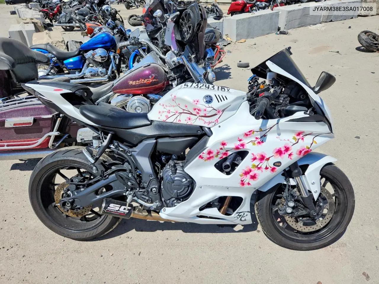 2025 Yamaha Yzfr7 VIN: JYARM38E3SA017008 Lot: 57329316