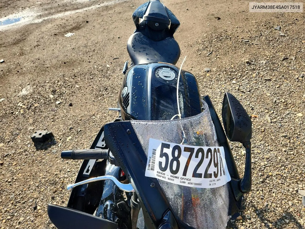 2025 Yamaha Yzfr7 VIN: JYARM38E4SA017518 Lot: 58722976