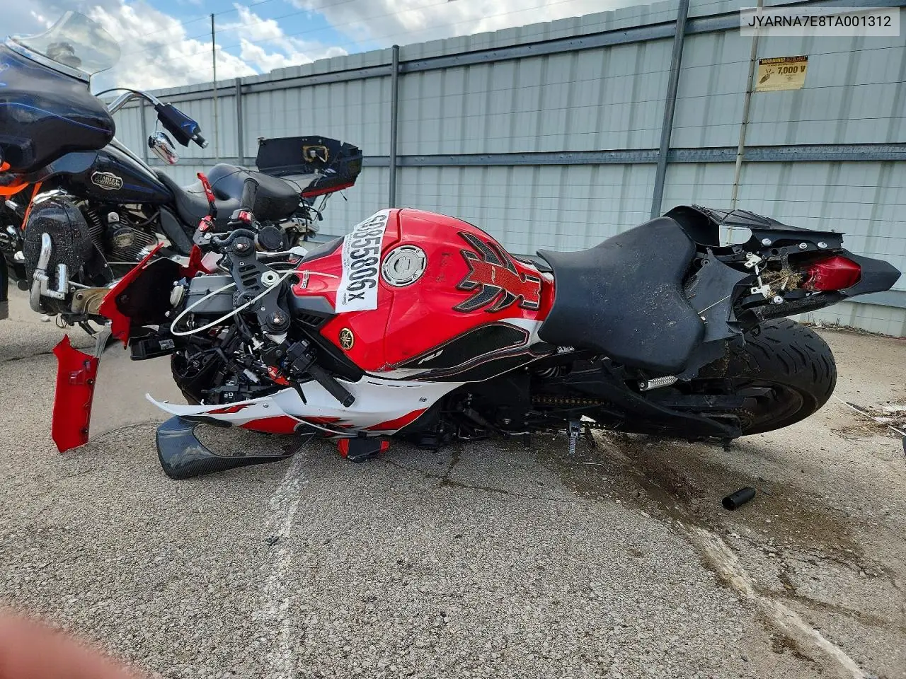 2026 Yamaha Yzf1000 VIN: JYARNA7E8TA001312 Lot: 60855806