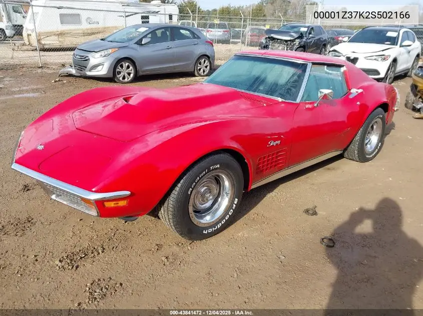 00001Z37K2S502166 1972 Chev Corvette Stingray