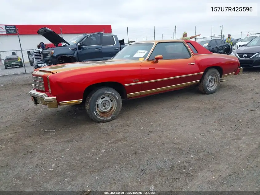 1977 Chevrolet Monte Carlo VIN: 1H57U7R425596 Lot: 45164109