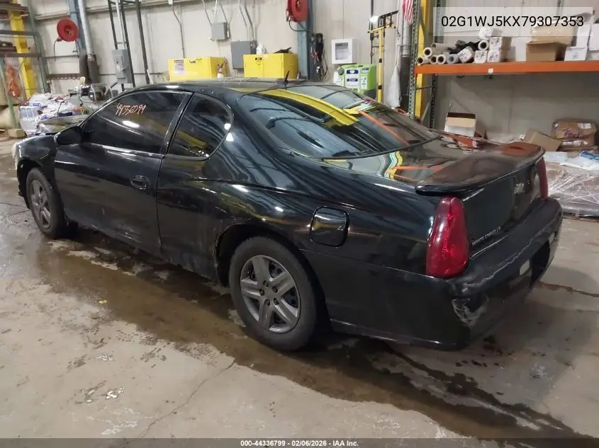 2007 Chevrolet Monte Carlo Ls VIN: 2G1WJ15KX79307353 Lot: 44336799