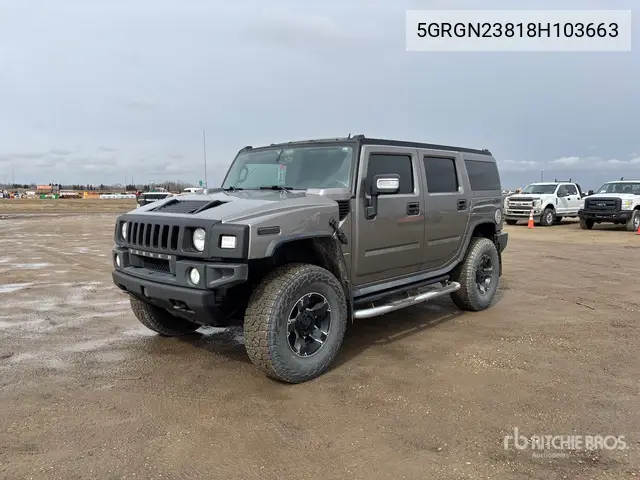 2008 H 2 2008 Hummer H2 4X4 Suv VIN: 5GRGN23818H103663 Lot: 15080680