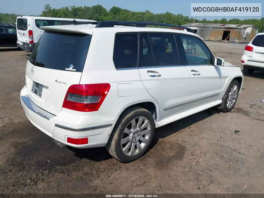 2010 Mercedes-Benz Glk 350 4Matic VIN: WDCGG8HB0AF419120 Lot: 45609877
