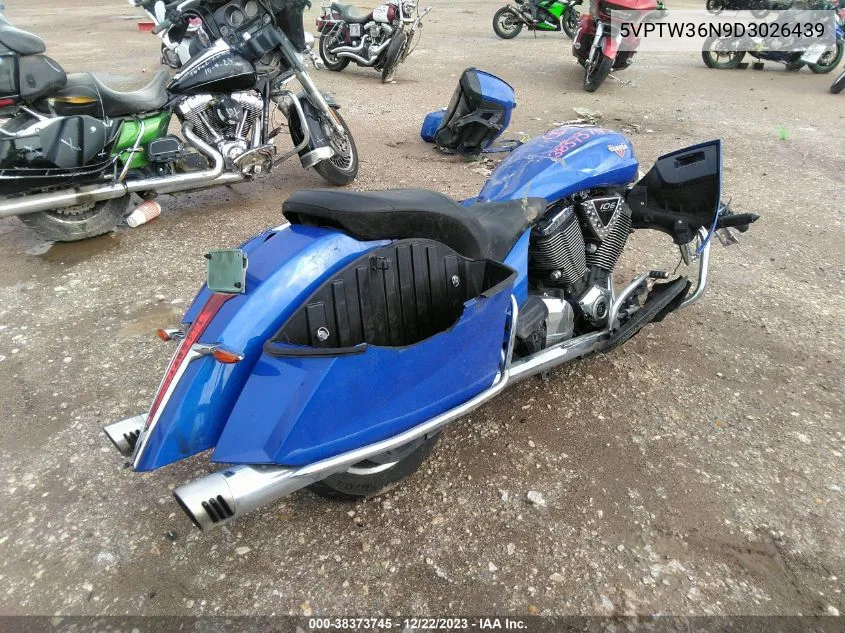 2013 Victory Motorcycles Cross Country Tour VIN: 5VPTW36N9D3026439 Lot: 38373745